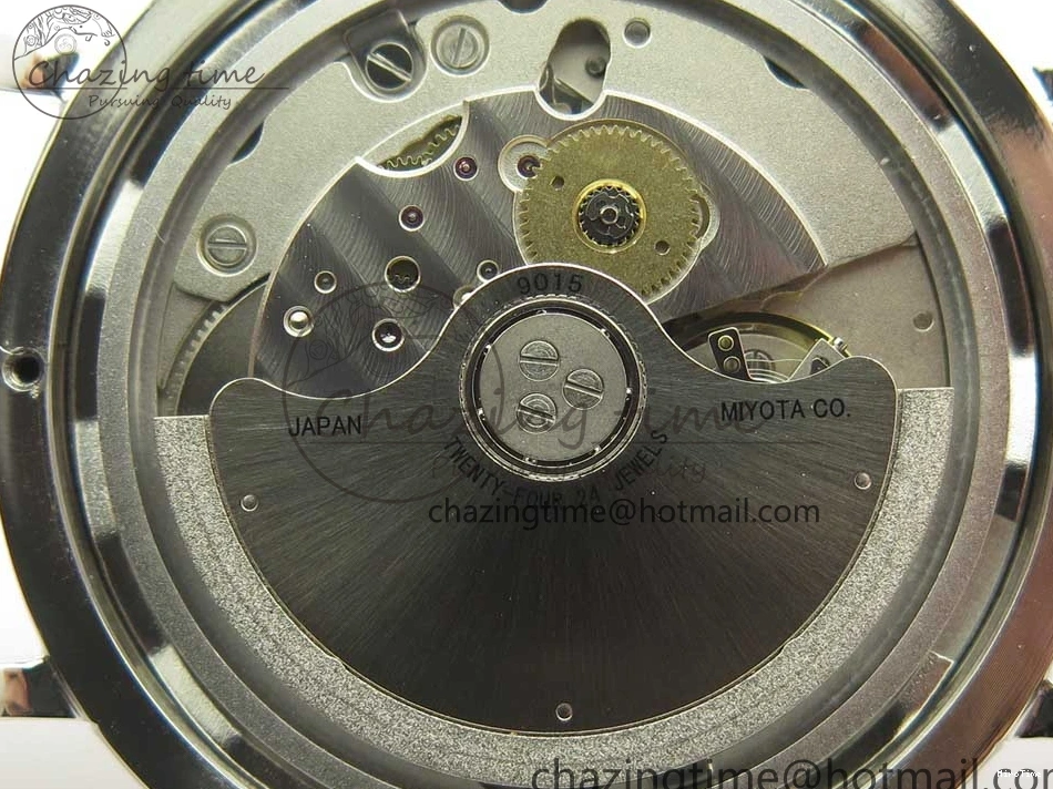 MIROTIME 1224 Fashionable Portofino IW458101 Diamond Bezel SS MK 1:1 Best Edition Blue Dial On Blue Leather Strap MIYOTA 7169